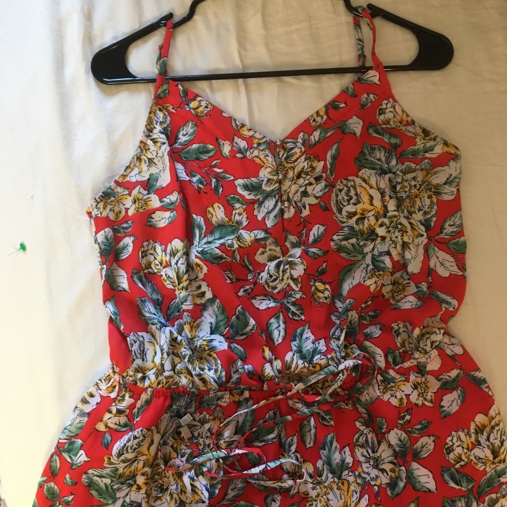 Floral spaghetti strap dress